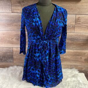 Josephine Studio Petite Ladies Cardigan Blouse ,Size Petite ExSmall, Blue&Black